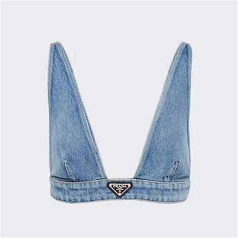 prada jean top|Prada nylon high neck top.